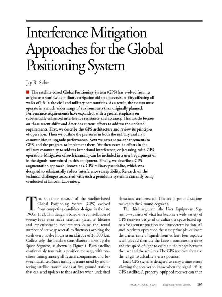 GPS Interference Mitigation Strategies | PDF | Global Positioning ...