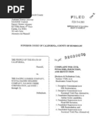 Pacific Lumber Company Complaint