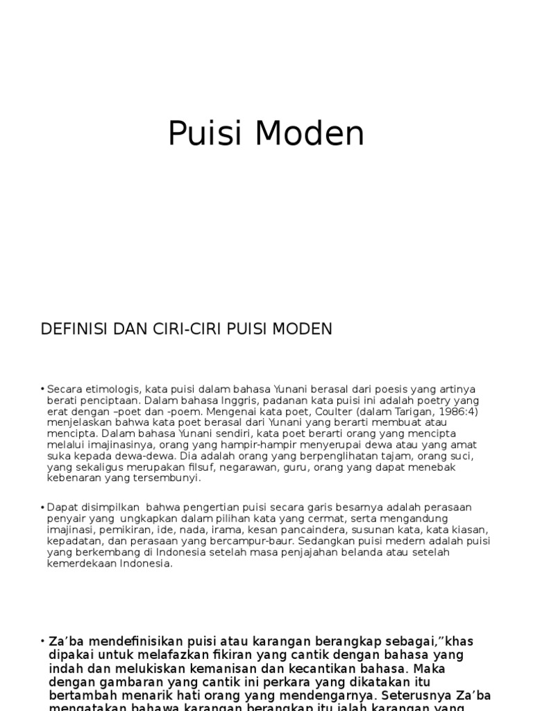 Puisi Moden Pdf