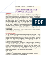 Underground Cable Fault Distance Locator