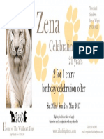 Zena 21st Birthday Voucher 2 for 1