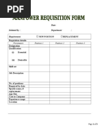 Manpower Requisition Form | PDF