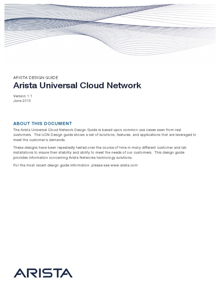 Arista Universal Cloud Network Design | PDF | Data Center | Cloud Computing