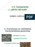 Quimica Agricola - Sesion 2. Componente Inorgánico Del Suelo
