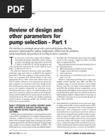 Parameters For Pump Selection - Part 1 PDF