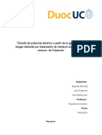 Estudio de Potencial Eléctrico A Partir de La Generación de Biogás Obtenido Por Tratamiento de Residuos Orgánicos de La Comuna de Putaendo