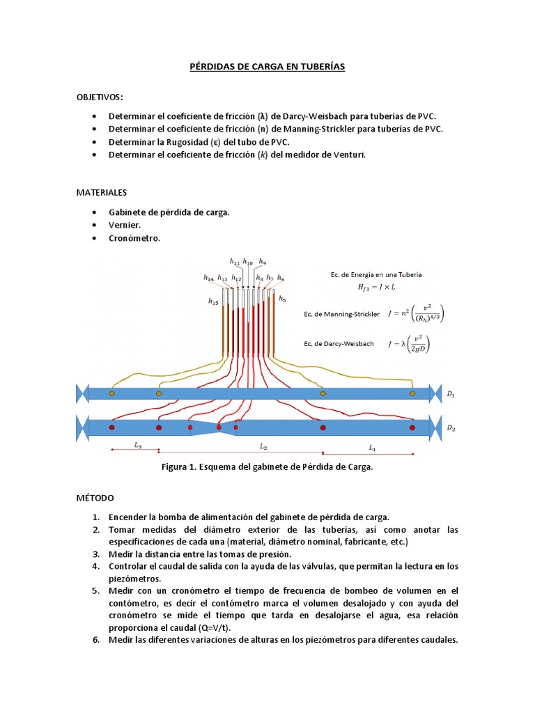 PÉRDIDA DE CARGA.pdf Ingeniería mecánica Ingeniería