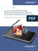 White Paper: Working With Net Neutrality: Clarity, Zero Rating and A Win-Win For Service Providers and Customers