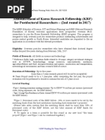 (No_0) Korea Research Fellowship(KRF)_17 2nd Call for Proposal_Announcement(English)