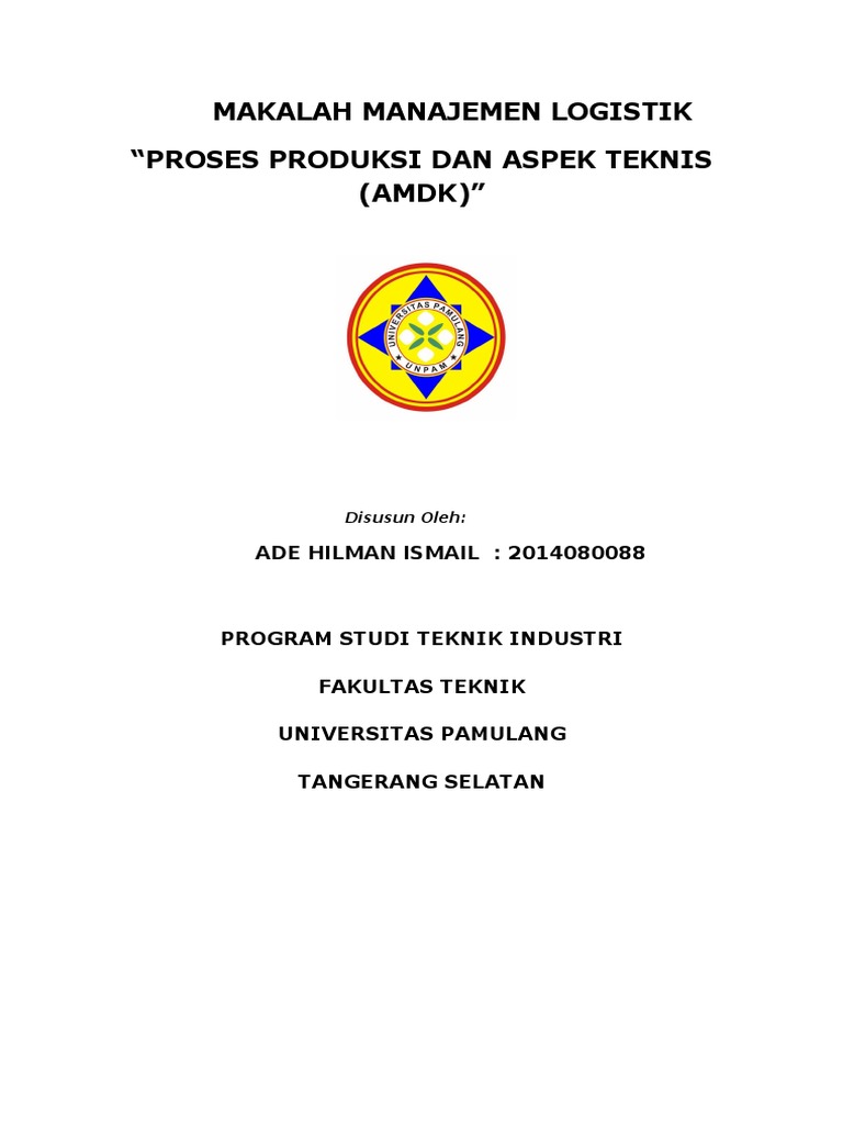 Proses Produksi Air Minum Kemasan AMDK | PDF