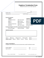 Employee Termination Form: Please Fill Out and Return To Your Payroll Specialist