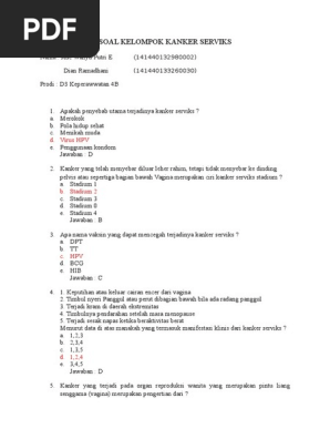 27++ Soal kasus ca serviks dan jawabannya info