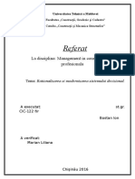 Rationalizarea Si Modernizarea Sistemului Decisional