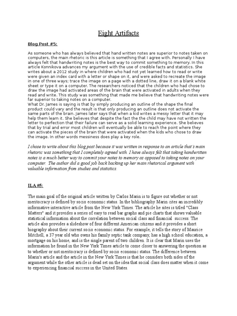 Eight Artifacts | PDF | Facebook | Social Media