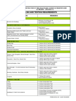 Sampling and Testing Requirements: Description Remarks