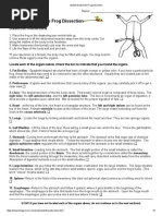 student guide to the frog dissection