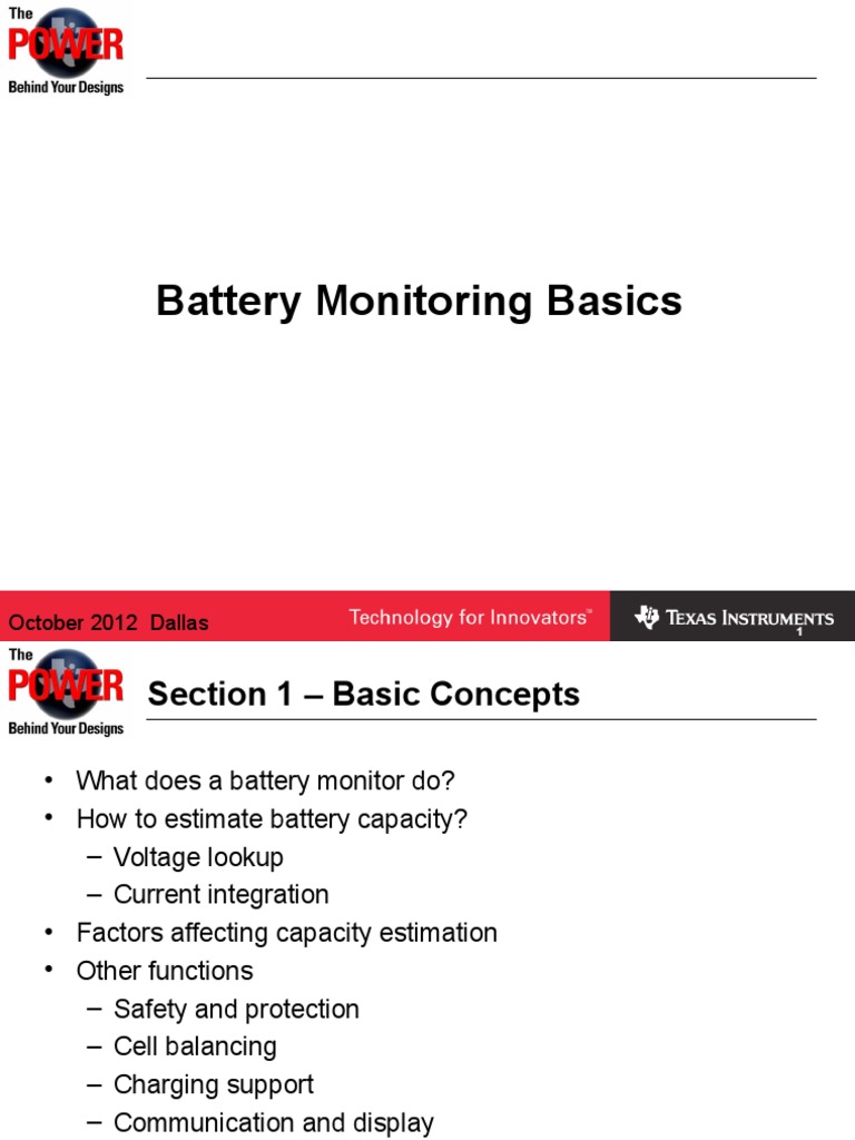 Battery Monitoring Basics | Download Free PDF | Battery (Electricity ...