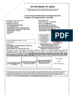 Recruitment of Probationary Officers - ADMIT CARD