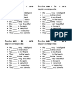 Fill in am-is-are verbs practice