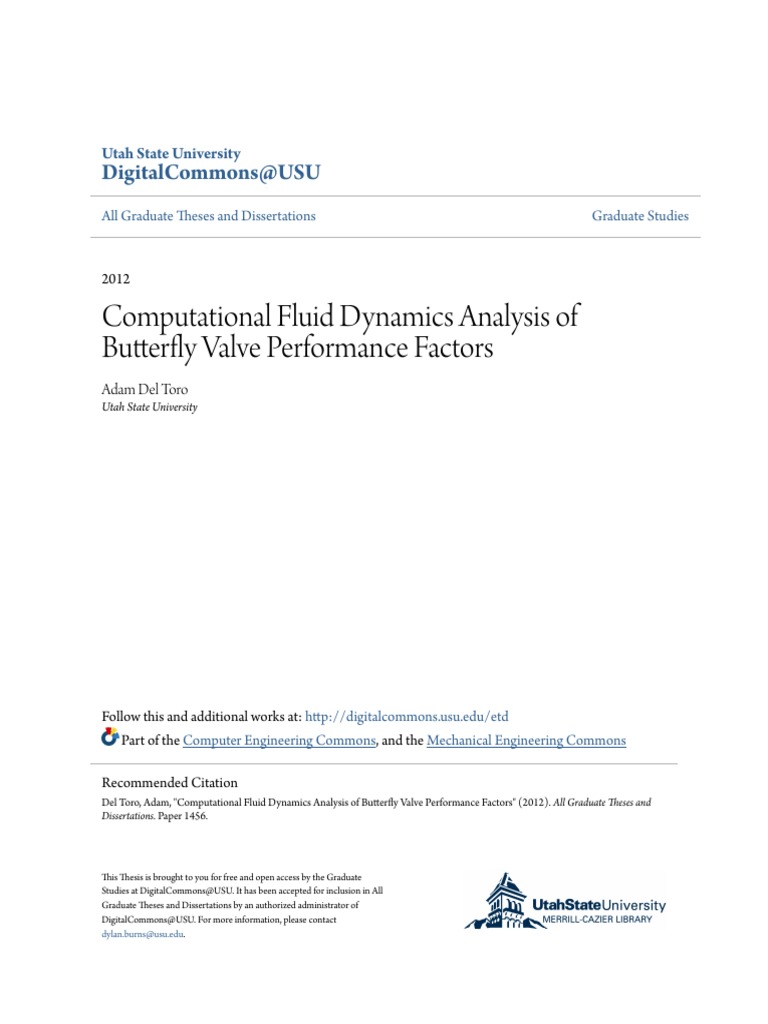 Computational Fluid Dynamics Analysis of Butterfly Valve Performa | PDF ...