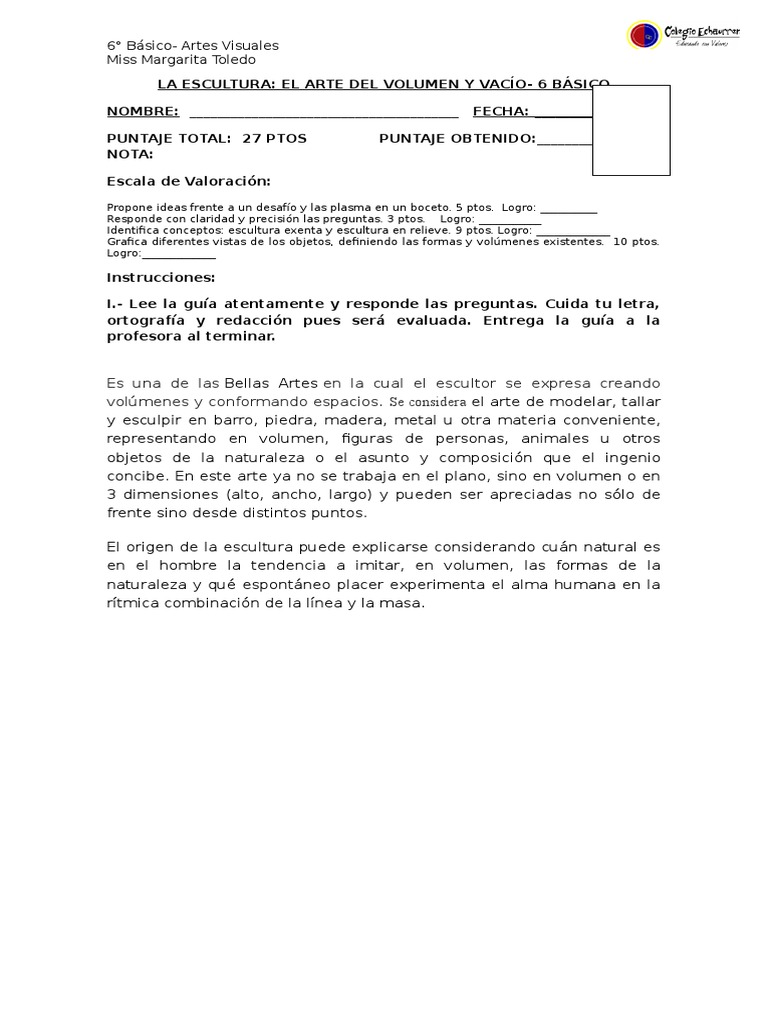 Guia La Escultura Pdf Escultura Artes General