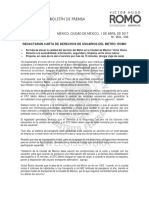 Bol36 Carta de Derechos de Usuarios Del Metro