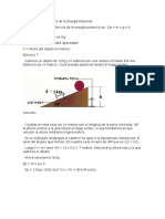 Ejercicio de Energia Potencial