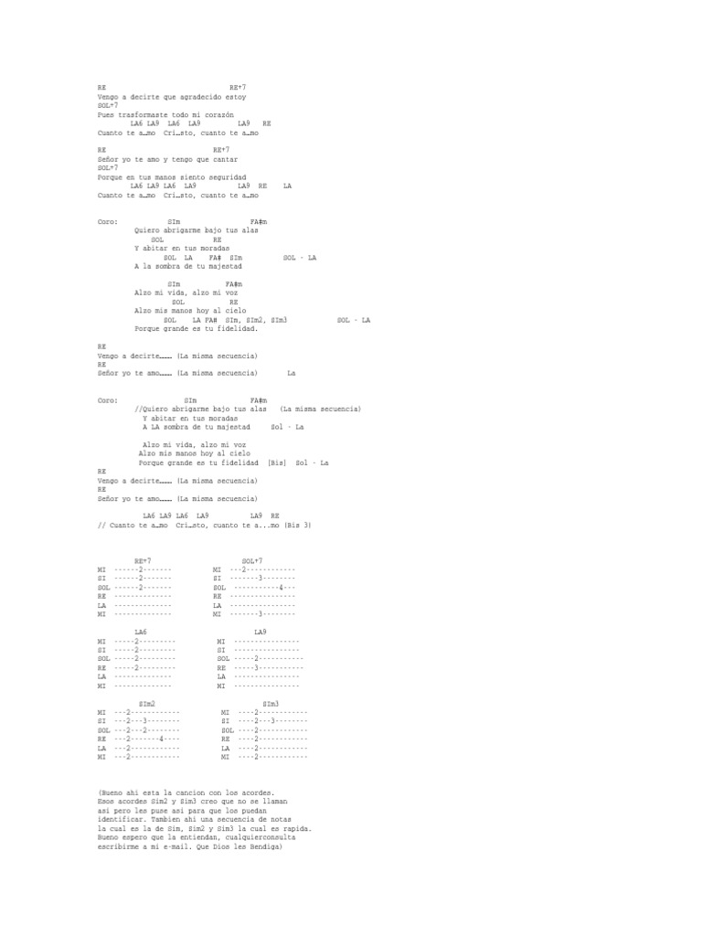 Cuanto Te Amo Cristo Acordes PDF Ocio