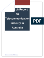 Research Report On Telecommunication Industry in Australia