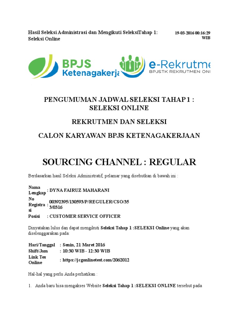 Contoh Soal Confirmatory Test Bpjs Ketenagakerjaan - Berbagi Contoh Soal