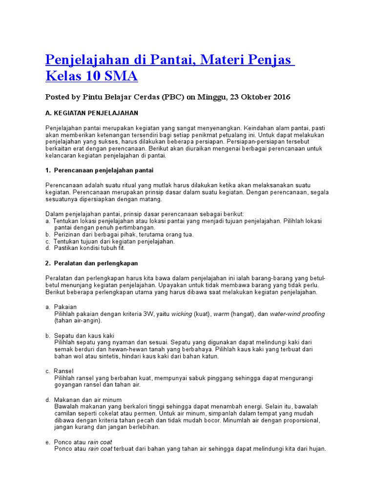 Penjelajahan Di Pantai Docx