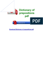 Dictionary of Prepositions PDF