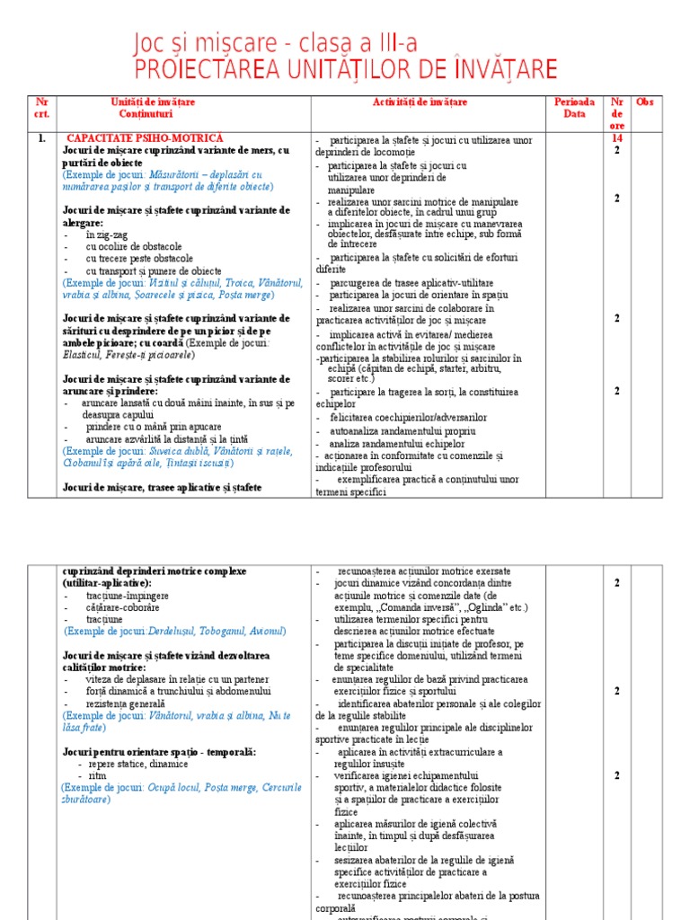 Joc Si Miscare Proiectarea U I