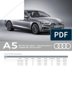 Lista de Pret A5 s5 Sportback Valabila Din 1 Ian 2017