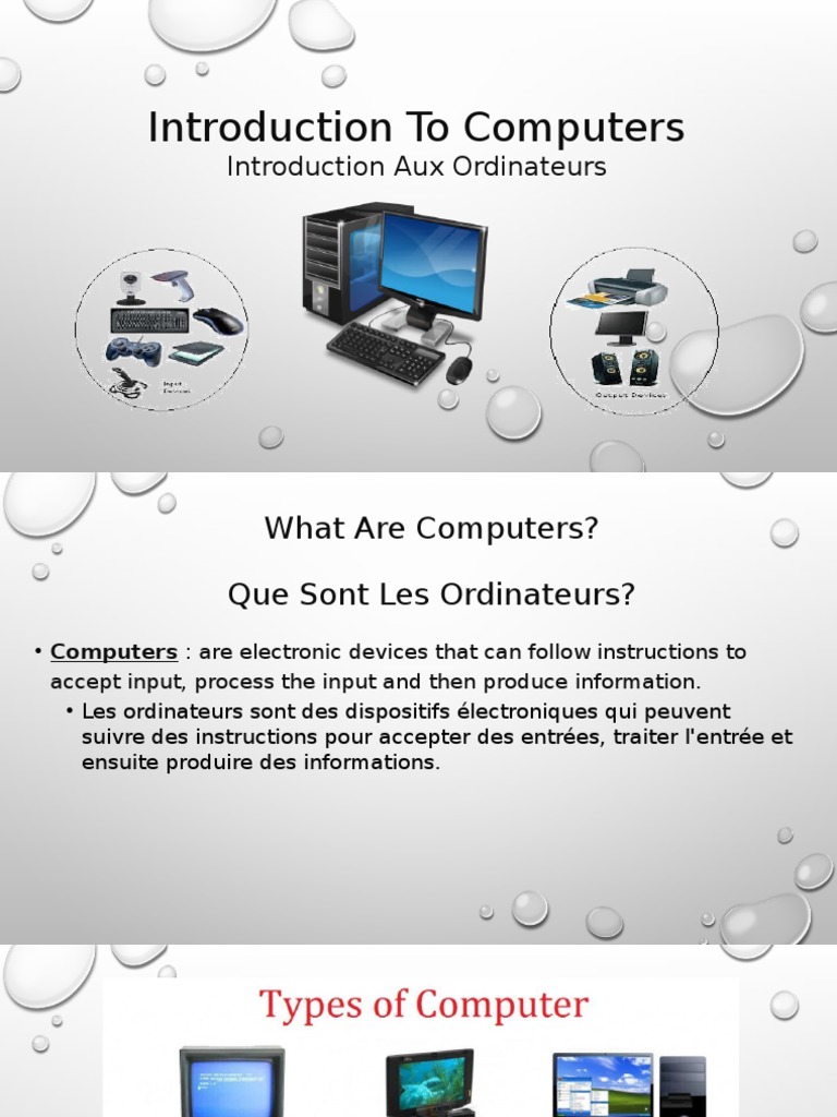 Introduction To Computers | PDF | Informatique | Mémoire vive