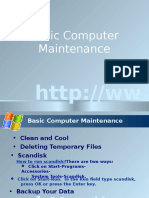 Basic Computer Maintenance