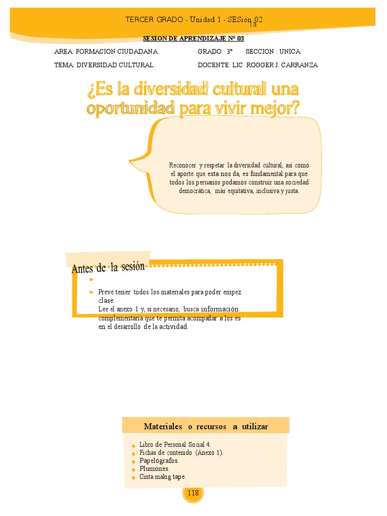 Actividades de Diversidad Cultural para Primaria | PDF | Diversidad ...