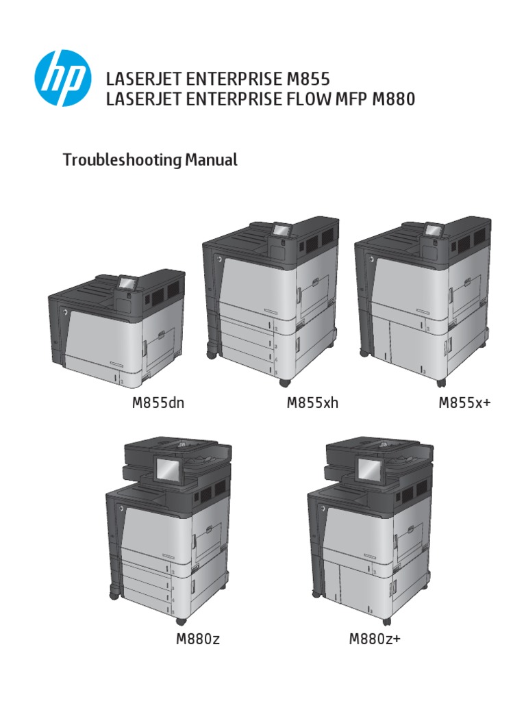 HP LaserJet Enterprise M855 M880 Flow MFP Troubleshooting Manual PDF