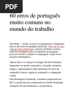 60 Erros de Português Muito Comuns No Mundo Do Trabalho