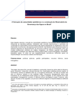 A formação de comunidades epistêmicas e a construção do Observatório da Governança das Águas no Brasil