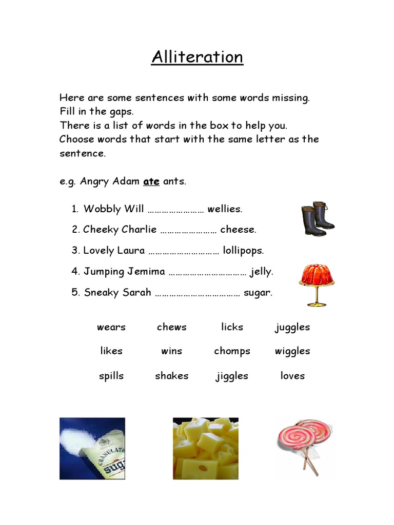 alliteration-worksheet