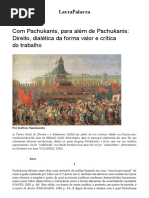Joelton Nascimento. Com Pachukanis, Para Além de Pachukanis_ Direito, Dialética Da Forma Valor e Crítica Do Trabalho – LavraPalavra