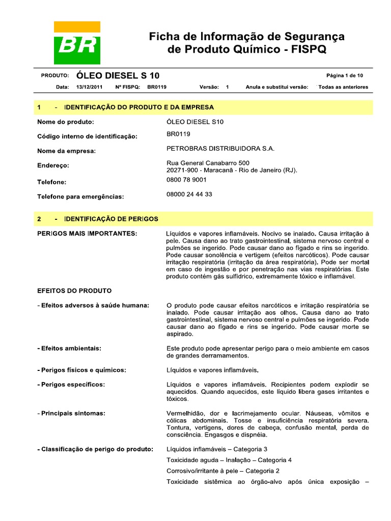 Fispq Oleo Diesel s10