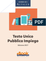 Testo Unico Pubblico Impiego MAGGIO 2017 PDF