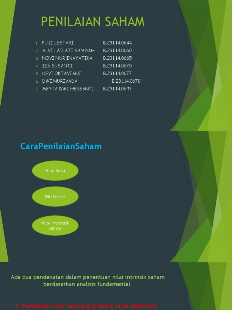 Ppt Penilaian Saham Pptx