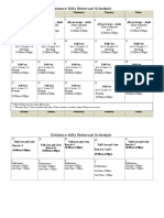 Distance Kills Rehersal Schedule