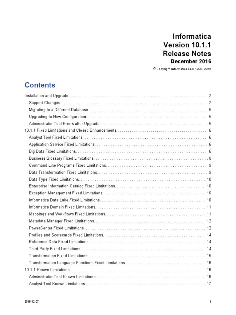 In 1011 ReleaseNotes en | PDF | Microsoft Sql Server | Apache Hadoop