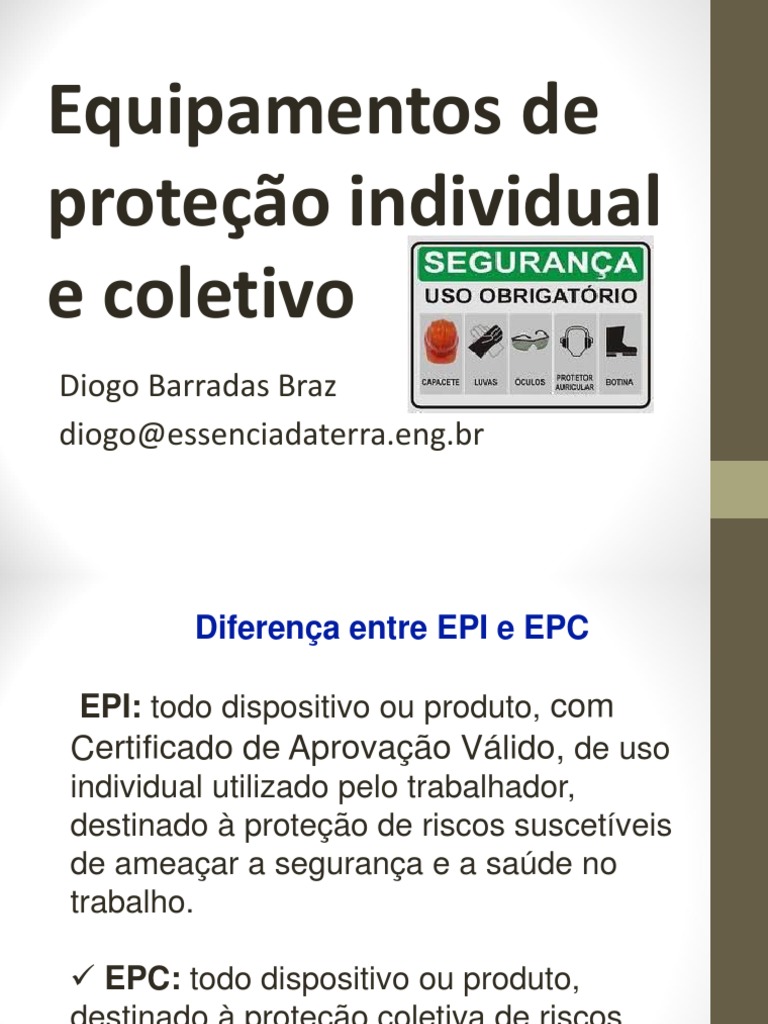 Aula 02 - EPI e EPC | PDF | Capacete | Natureza