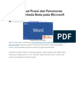 Cara Membuat Posisi Dan Penomoran Halaman Berbeda Beda Pada Microsoft Word 2013