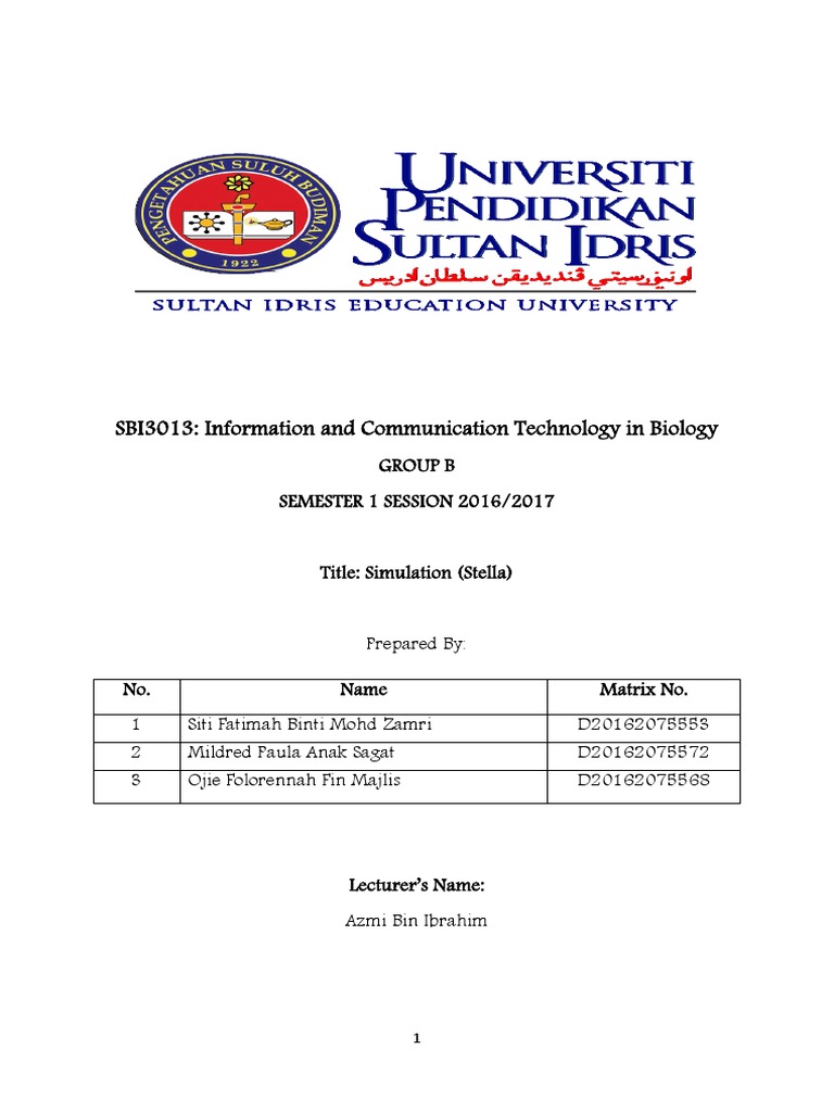 Assignment 3 SBI3013 - Simulation | PDF | Simulation | System